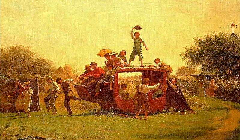 Jonathan Eastman Johnson The Old Stagecoach Germany oil painting art